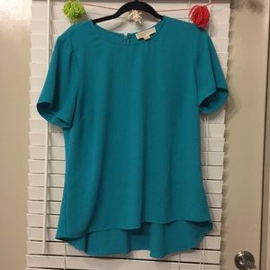 Michael Kors Flutter Back Blue Blouse